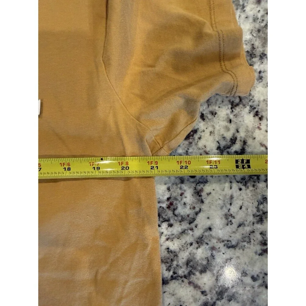 Katin Men’s Yellow Pocket Short Sleeve T-Shirt 100% Organic Cotton Size Large